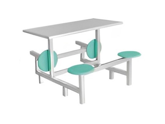 不銹鋼四人餐桌椅